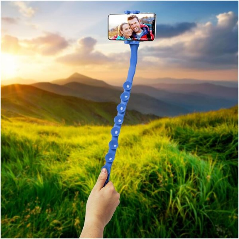CELLY Ευέλικτο Selfie Stick SNAKE - Μπλε